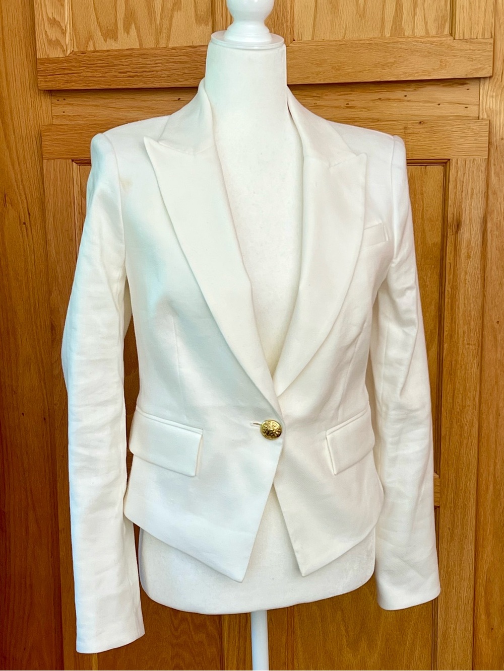 Veronica Beard Hosanna Linen blend Dickey Blazer  4